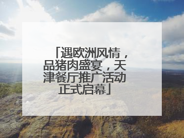 遇欧洲风情，品猪肉盛宴，天津餐厅推广活动正式启幕