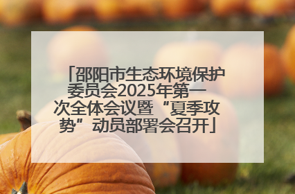 邵阳市生态环境保护委员会2025年第一次全体会议暨“夏季攻势”动员部署会召开