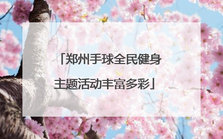 郑州手球全民健身主题活动丰富多彩