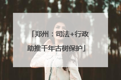 郑州：司法+行政助推千年古树保护