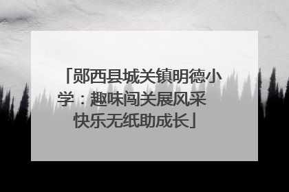 郧西县城关镇明德小学：趣味闯关展风采 快乐无纸助成长