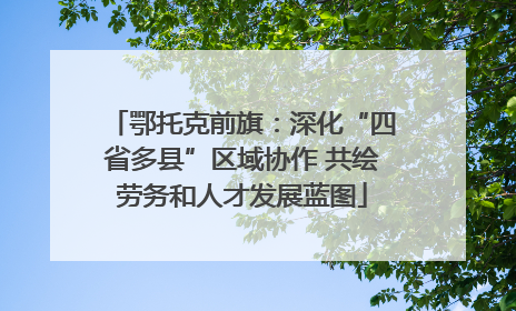 鄂托克前旗：深化“四省多县”区域协作 共绘劳务和人才发展蓝图