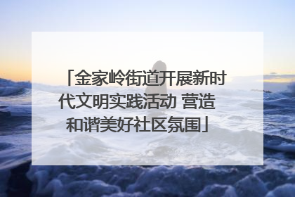 金家岭街道开展新时代文明实践活动 营造和谐美好社区氛围