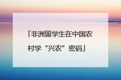 非洲留学生在中国农村学“兴农”密码