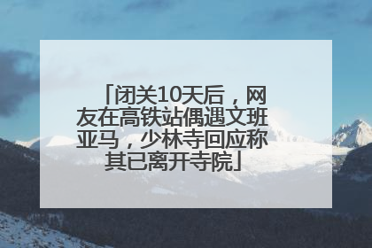 闭关10天后，网友在高铁站偶遇文班亚马，少林寺回应称其已离开寺院