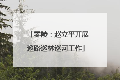 零陵：赵立平开展巡路巡林巡河工作