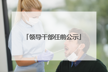 领导干部任前公示