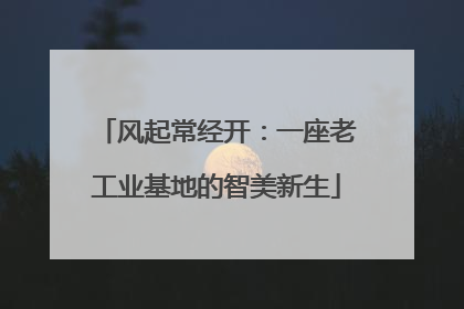 风起常经开：一座老工业基地的智美新生