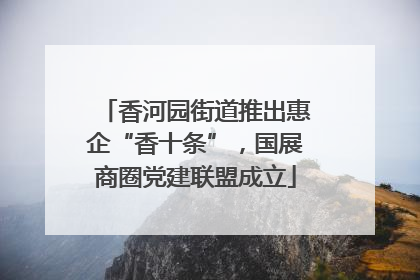 香河园街道推出惠企“香十条”，国展商圈党建联盟成立