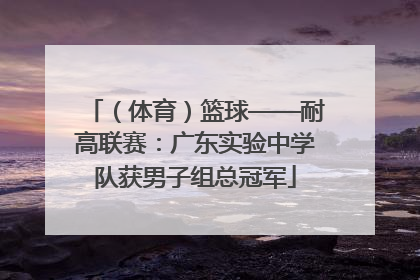 （体育）篮球——耐高联赛：广东实验中学队获男子组总冠军