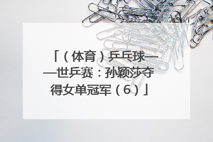 （体育）乒乓球——世乒赛：孙颖莎夺得女单冠军（6）