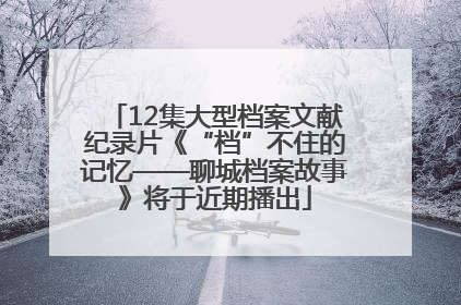 12集大型档案文献纪录片《“档”不住的记忆——聊城档案故事》将于近期播出
