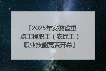 2025年安徽省重点工程职工（农民工）职业技能竞赛开幕