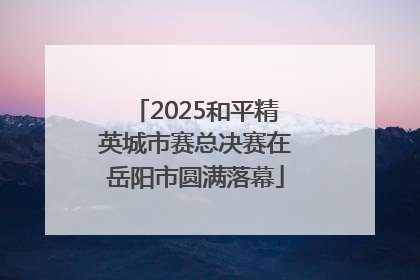 2025和平精英城市赛总决赛在岳阳市圆满落幕