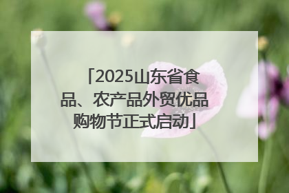2025山东省食品、农产品外贸优品购物节正式启动