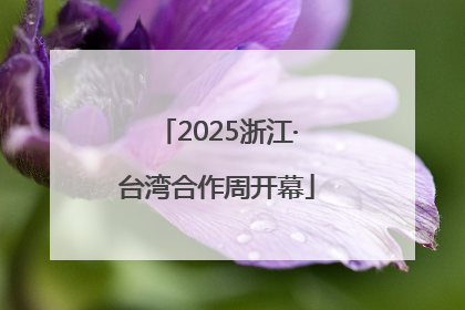 2025浙江·台湾合作周开幕