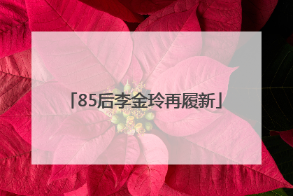 85后李金玲再履新